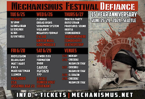 Mechanismus Festival: Defiance (US) Flyer